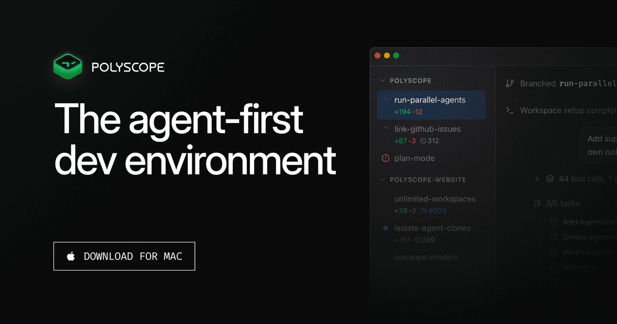 Polyscope — AI agent orchestration with copy-on-write clones