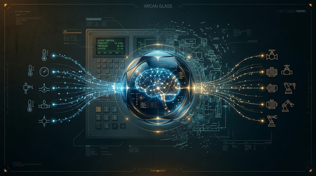 An autonomous agent node replacing a traditional SCADA dashboard