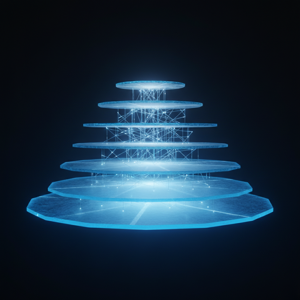 The seven-layer architecture — foundation through strategy